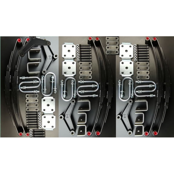 Trailer Triple axle suspension kit 1750 lb springs 3500 axle u-bolt kit 2 3/8"