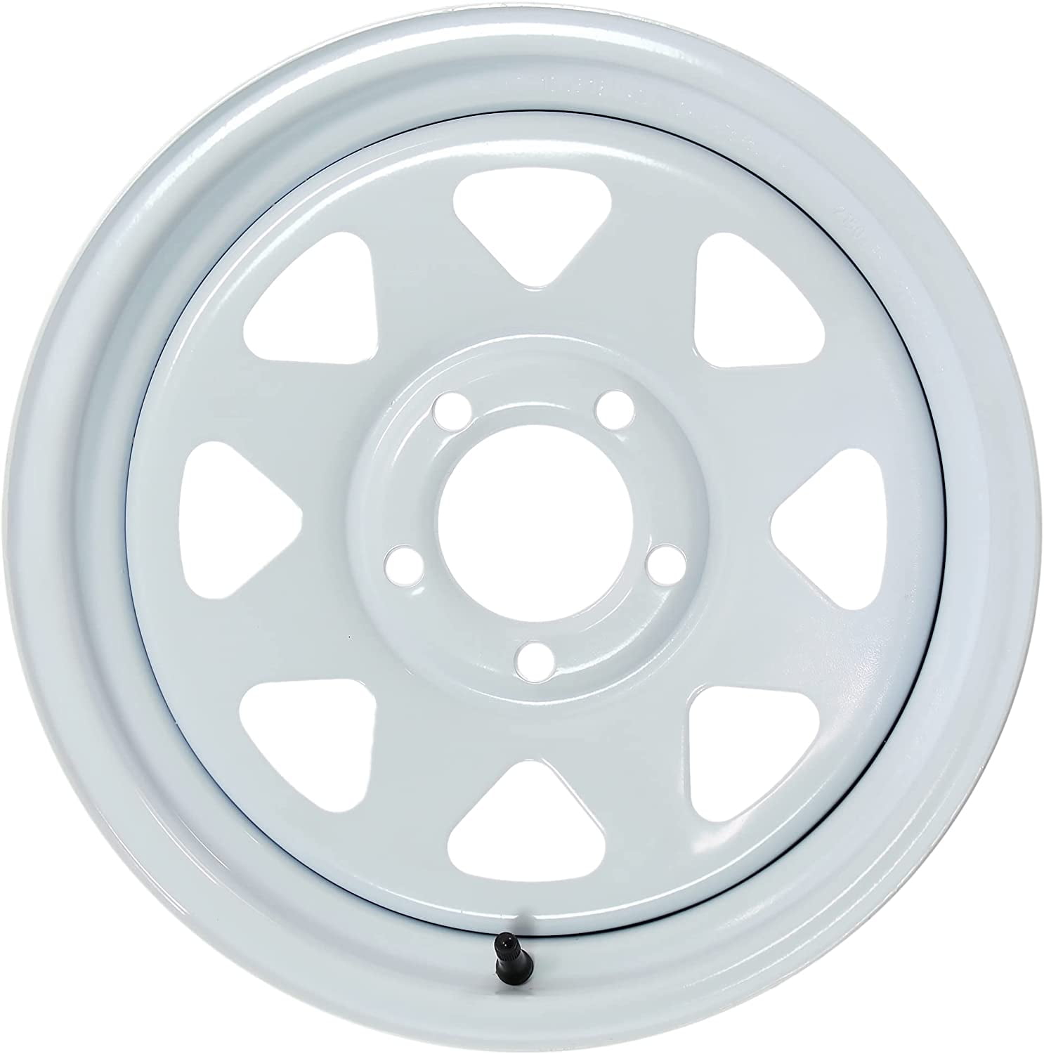 Trailer Wheel Rim 14X5.5 54.5 White Spoke 2200 Lb. 3.19 Center Bore
