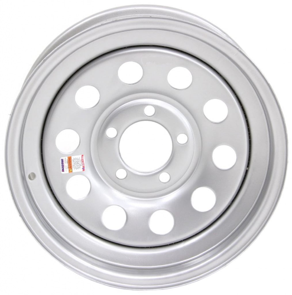 Trailer Wheel Rim 15x5 Silver Modular Steel 5 Hole 4.5 in. Circle 15 x 5 in.