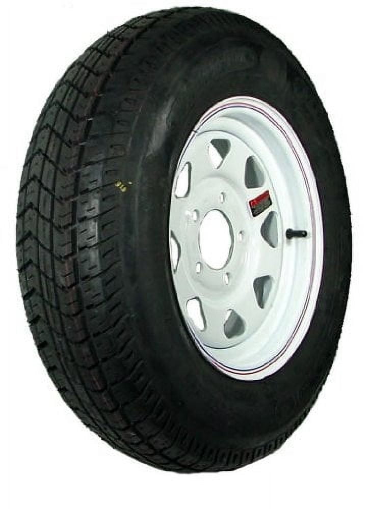 Trailer Wheel and Tire 15" White Spoke 55.5" Trailer Wheel with