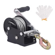 Trailer Winch, 800LB Boat Trailer Winch, Durable Hand Crank, Portable Hand Crank Winch Heavy Duty Hook with 33ft Steel Cable,for Trailers ATV UTV Boat Marine