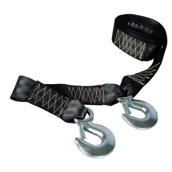 Trailer Winch Strap (16 Feet) Adjustable Heavy Tie Down Straps with 2 Quick Release Bukle & Anti-Scratch Hooks for Trailer, Marine, Jet ski, Pontoon Boats Cars
