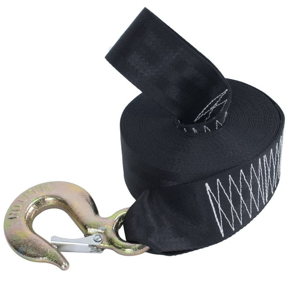 Trailer Winch Strap 2" x 20' with Safety Snap Hook 6600 lbs for Towing Vehicles, Boats and Jet Ski