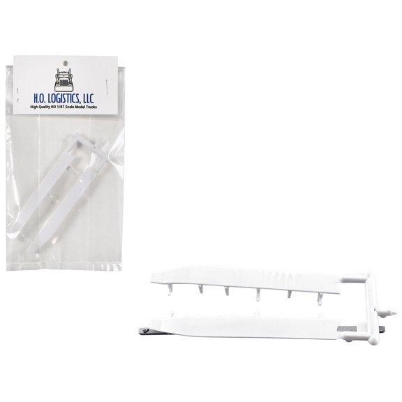 Trailer Wind Skirts for 53' Dry Vans White 1/87 (HO) Scale Plastic Model Car by HO Logistics