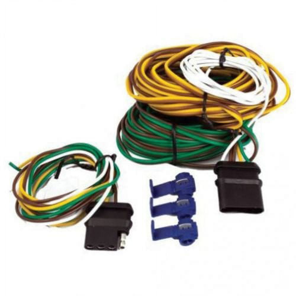 Trailer Wiring Kit 4Pole Flat 20' Split Wire for Right and Left