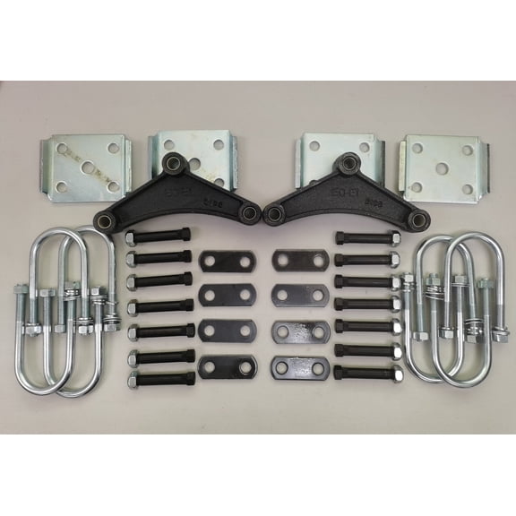 Trailer replace kit for 7k 7,000 tandem equalizers shackles bolts U-bolts Plates