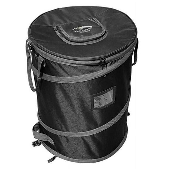 Trailersphere GCTB01 2-in-1 Collapsible Trash& Storage Bin with Zipper
