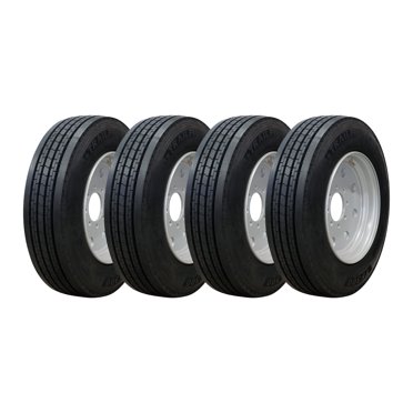 TaskMaster Diamond Back TR685 Trailer Tire – 235/75 R17.5 – 18 Ply – Super Single Wheel 8x6.5 – New