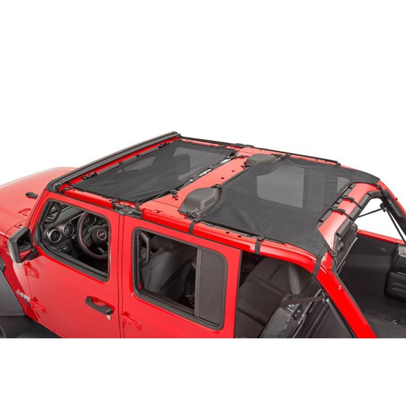 TrailFX MBT002 Bikini Top Mesh Black Secures To Windshield And Roll Bar 1 Pc