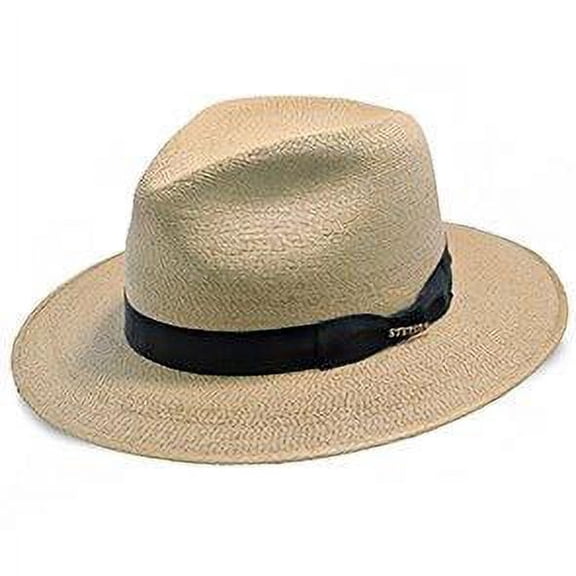 Trailhead Palm Straw Fedora Hat - L - Toast Tan
