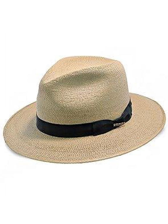 Trailhead Palm Straw Fedora Hat - S - Toast Tan