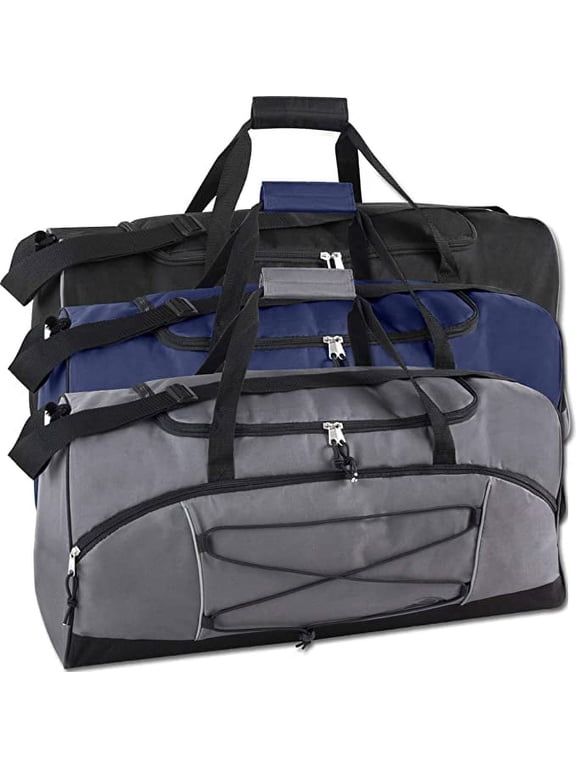 , 24 Pack Bulk Unisex Duffle Bags for Homeless Adults, Teens, Sports Teams - 3 Colors