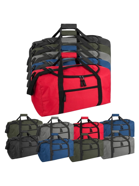 24 Pack of Bulk Wholesale 20 Inch 40 Liter Weekender Overnight Duffel Shoulder Bags for Sports, Travel and Commute in Assorted Colors