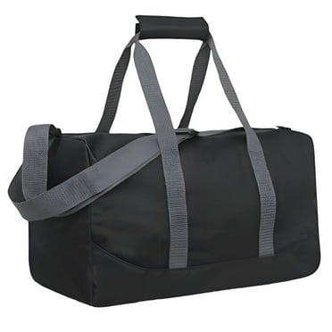 Trailmaker, 30 Liter 17" Unisex Canvas Duffle Bags with Adjustable Shoulder Strap for Travel, Shopping, Weekend Trip, Shoe Bag - Black