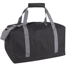 30 Liter Capacity Unisex Duffle Bag with Velcro Closure Handle and Luggage Shoulder Strap for Gym, Travel and Commuting in Black