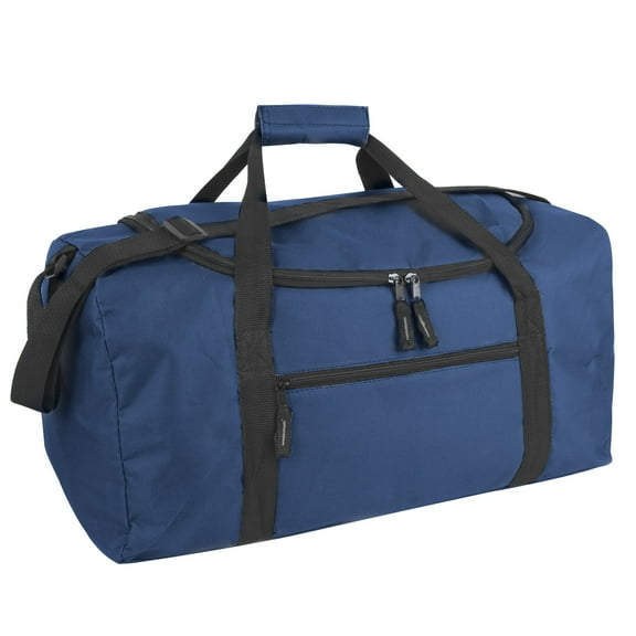 20 Inch 40 Liter Weekender Overnight Duffle Shoulder Bag for Men, Women, Teens, Gym, Travel, Sports and Recreation in Navy Blue