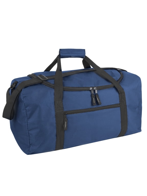 20 Inch 40 Liter Weekender Overnight Duffle Shoulder Bag for Men, Women, Teens, Gym, Travel, Sports and Recreation in Navy Blue