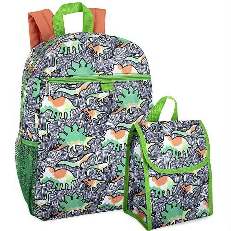 Trail Maker Backpack with Lunch Bag for Boys Elementary School, Middle School Backpack Set for Kids
