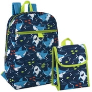 Trailmaker, Backpack with Lunch Bag for Elementary School, Middle School Backpack Set for Kids - Shark