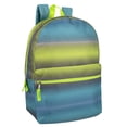thumbnail image 1 of Boys 17 Inch Backpack with Front Zippered Pocket and Adjustable Shoulder Straps for School, Camp, Hiking, Commuting and Travel in Striped Blue and Yellow, 1 of 9