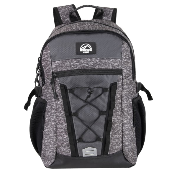 Trailmaker Bungee Backpack With 17" Laptop Pocket, Gray/Black