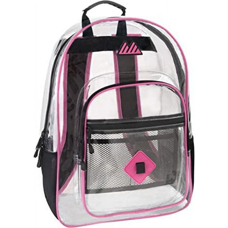 Clear bookbag pink discount