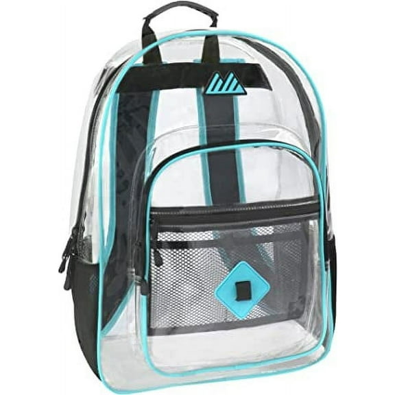 Trailmaker Clear Backpack, Turquoise Trim