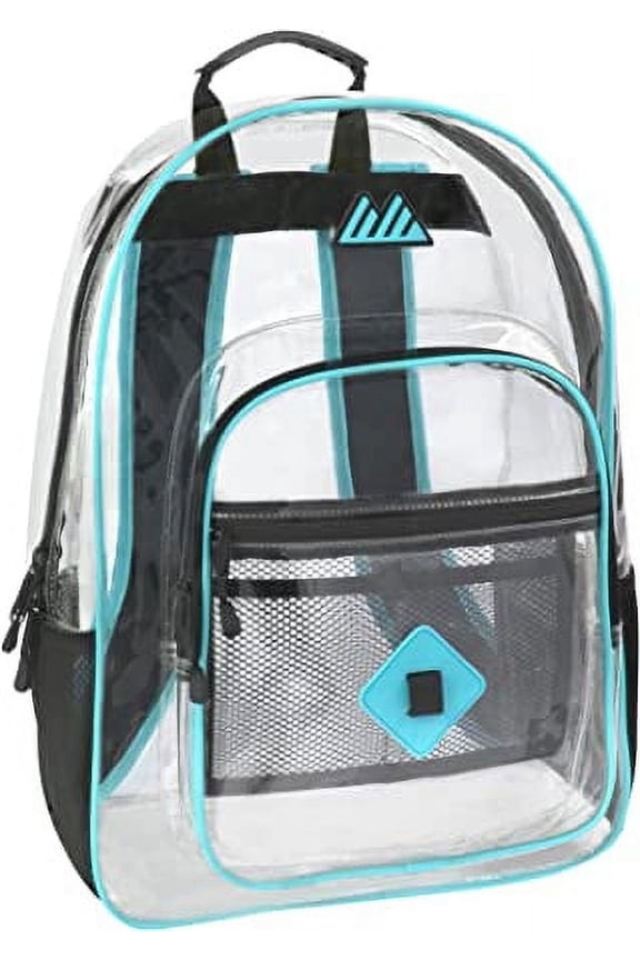 Trailmaker Clear Backpack, Turquoise Trim