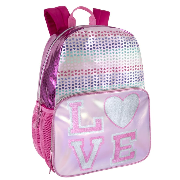 Pink backpack glitter sale