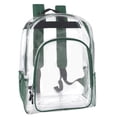 thumbnail image 1 of Trailmaker Clear See Through Backpack| Transparent Clear Backpack Bags Stadium Approved for Mens, Women, Travel (Green), 1 of 6