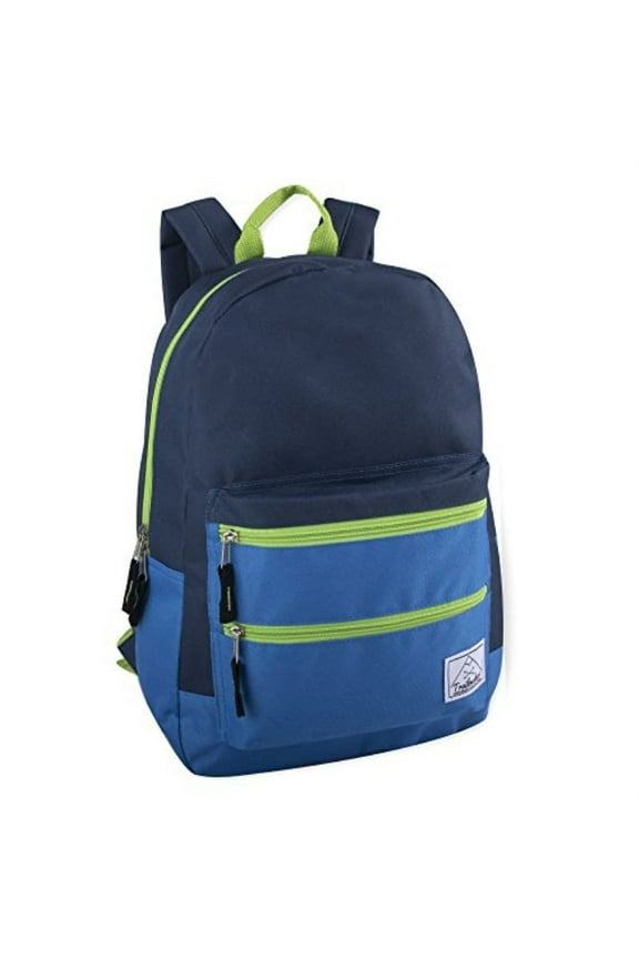 , Multi-Color backpack with adjustable padded shoulder straps - Navy Blue