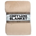 thumbnail image 1 of Trailmaker Plush Fleece Throw Blanket; Cozy 200 GSM for Living Room, Couch, Bedding 80"L x 60"W (Khaki), 1 of 5