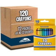 Trailmaker Class Size Pack Bulk Crayons - 10 per Pack - 12 Pack, 120 Count