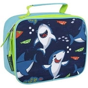 Soft Shell Insulated Lunch Bag for Storing Food, Drinks, Snacks, Utensils and Napkins in Snarky Sharkies Print