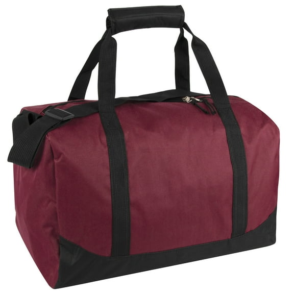 30 Liter Capacity Unisex Duffle Bag with Velcro Closure Handle and Luggage Shoulder Strap for Gym, Travel and Commuting in Red