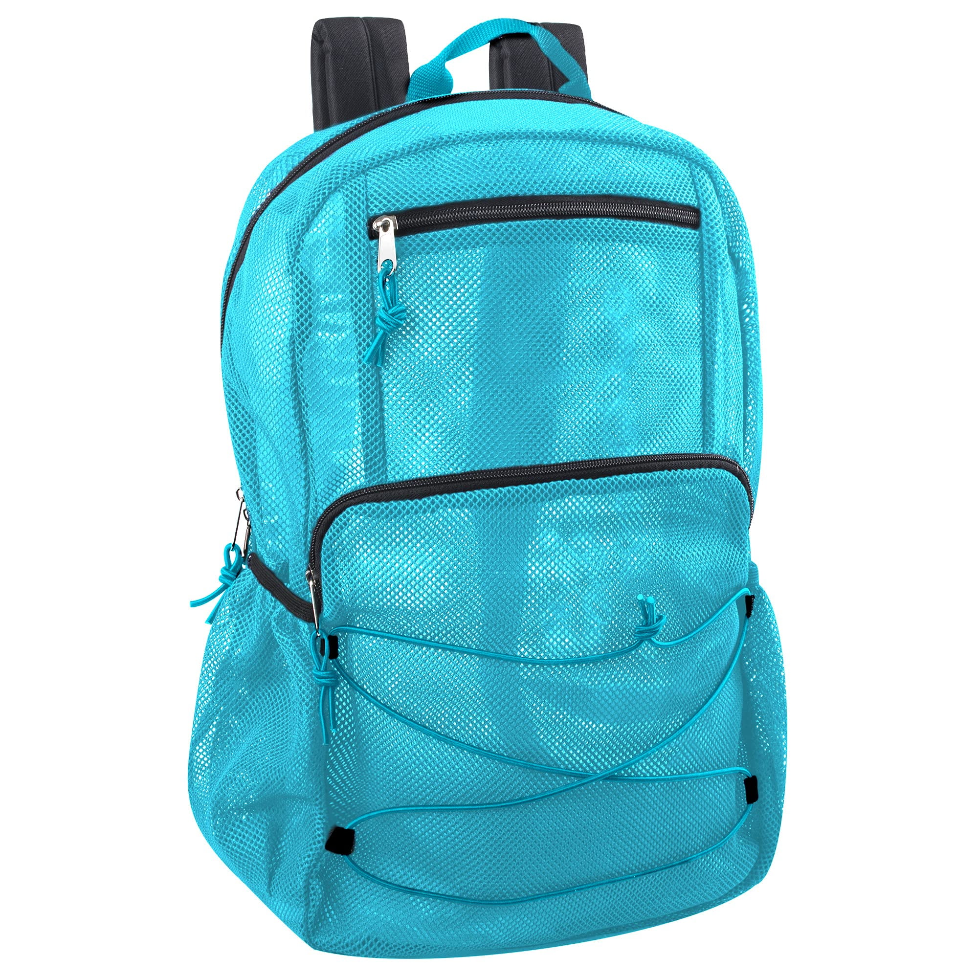 Trailmaker Unisex Deluxe Mesh Backpack with Bungee Cord & Adjustable