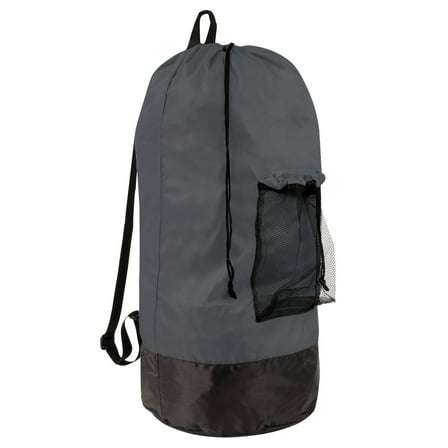 Trailmaker, Unisex Heavy Duty Portable Laundry Bag Backpack with Straps for laundry, Dorm, Travel, Hotels, Gym - Black