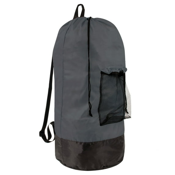 Trailmaker, Unisex Heavy Duty Portable Laundry Bag Backpack with Straps for laundry, Dorm, Travel, Hotels, Gym - Black