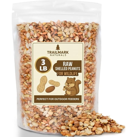 Trailmark Naturals 3 LB Shelled Raw Peanuts, Squirrel and Bird Food