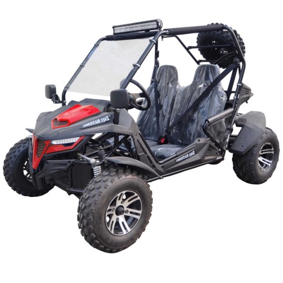 Trailmaster Cheetah 200EX Off Road UTV / Go Kart / side-by-side Wind Shield, Light bar, Spare Tire, Upgraded Center Pivot rear end, Fuel Injected