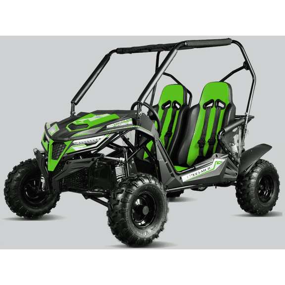 Trailmaster Cheetah 8 Off-Road Youth Go Kart / UTV with Upgraded Rear Suspension, 208cc 4-Stroke Engine, Max Speed 32 MPH - Green
