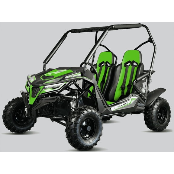 Trailmaster Cheetah 8 Off-Road Go Kart / UTV with Upgraded Rear Suspension, 208cc 4-Stroke Engine, Max Speed 32 MPH - Green