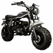 Trailmaster Hurricane 200 Pro Mini Bike, 196cc 4-Stroke Engine, Electric Start, Front & Rear Disc Brakes, LED Headlight, Max Speed 25 MPH Black