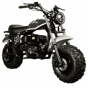 Trailmaster Hurricane 200 Pro Mini Bike, 196cc 4-Stroke Engine, Electric Start, Front & Rear Disc Brakes, LED Headlight, Max Speed 25 MPH (Black)