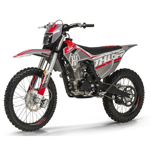 Trailmaster JHL Pro Series TM MX250 Dirt Bike Electric Start, Extended Frame, 21 inch Front tire, 35.4" seat Height Manual Trans (Red)