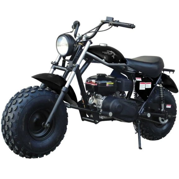 Trailmaster Mini Bike MB200 Front and Rear Shocks, Torque Converter, Final Chain Drive (Black)