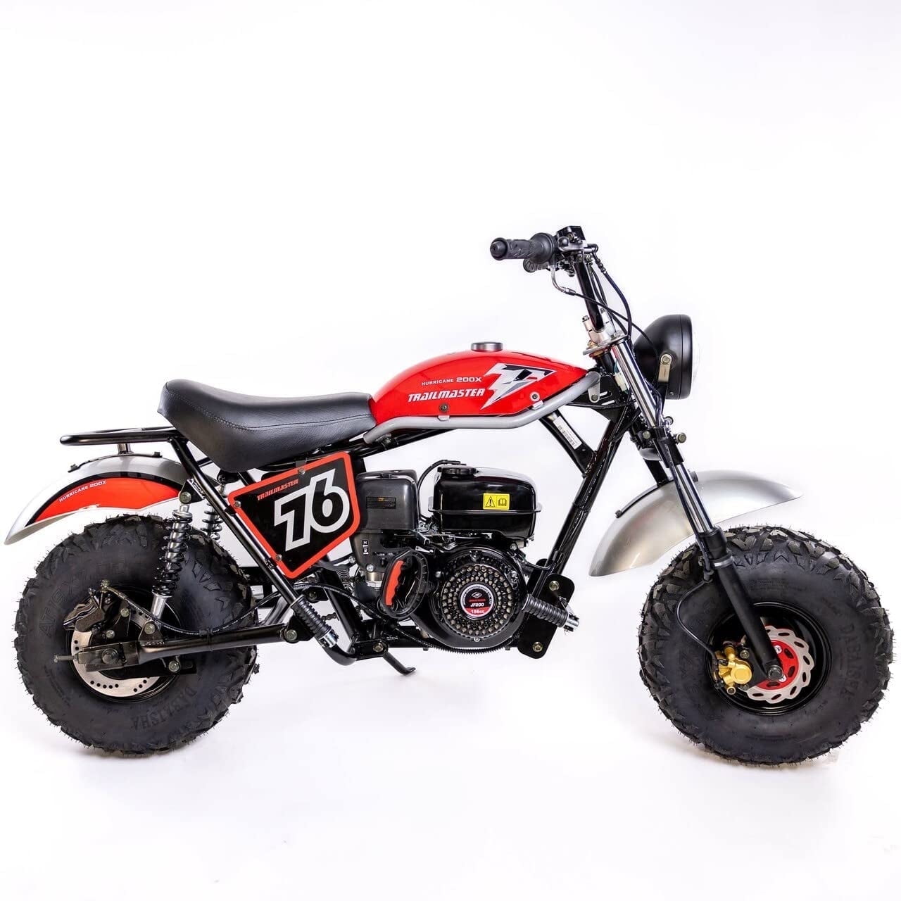 Trailmaster Mini Bike mb 200X Hurricane All New with Front and Rear Brakes, 196cc (Red)