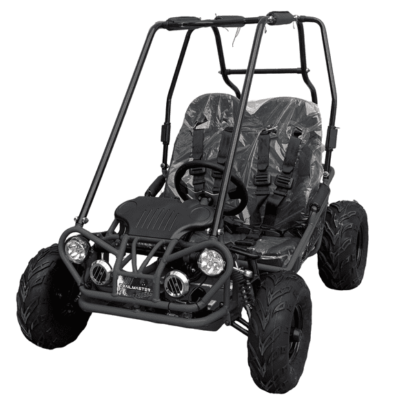 Trailmaster Mini XRX/R+ Go Kart with Reverse Top of The line. Age up to 10 Years Old Pedals and Seats Adjust. with Assembled Version Now! (Pre-Assembled, Black)
