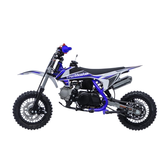 Trailmaster TM10 Kids Dirt Bike 110cc Semi Auto, Semi Automatic 4 Speed, 25 inch seat Height, 10 inch Rims (Blue)