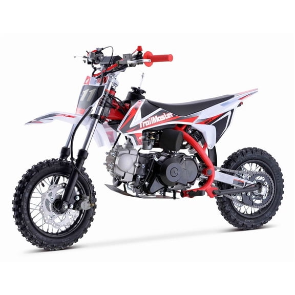 Trailmaster TM11 110cc Dirt Bike, Automatic Clutch Electric Start - Red